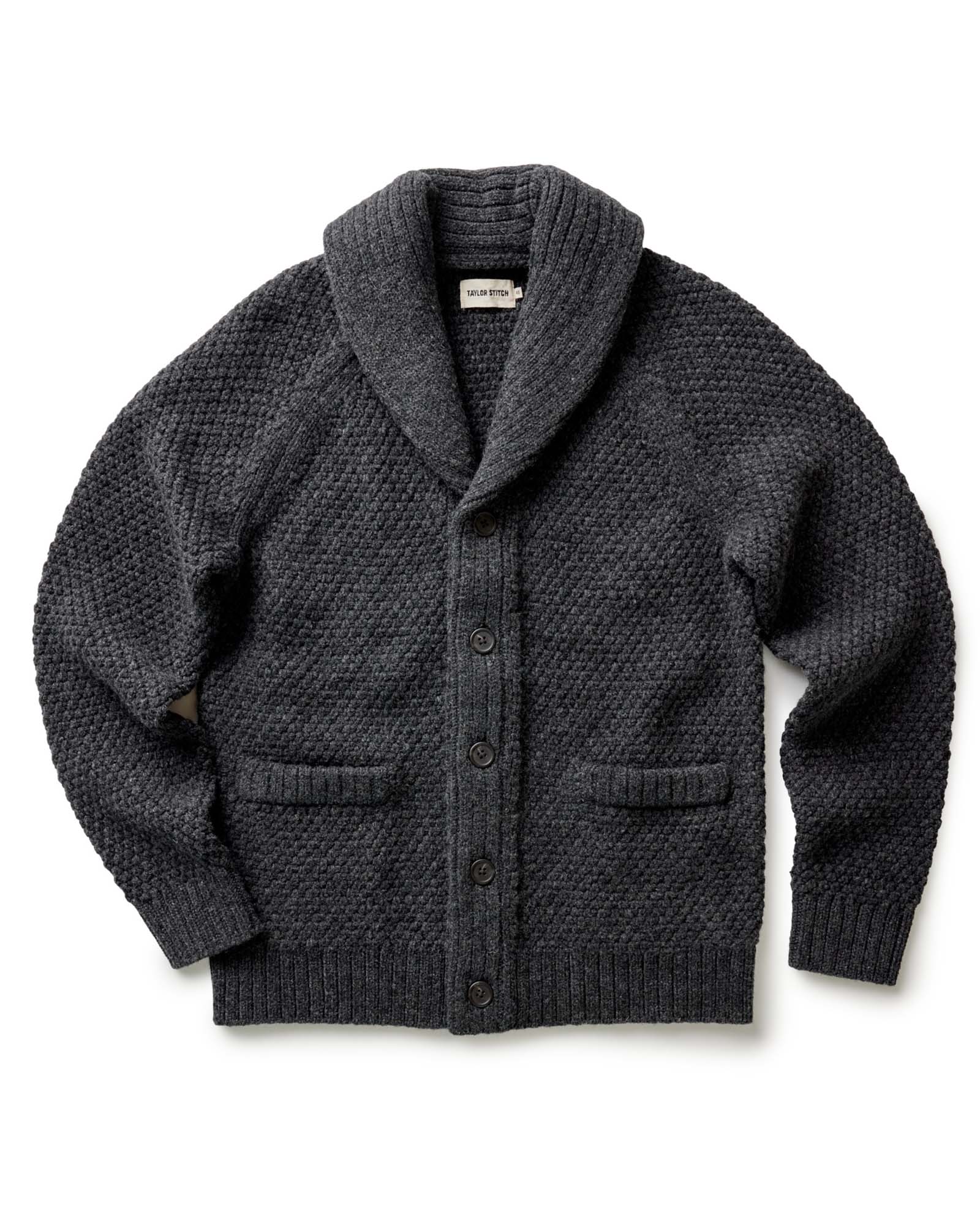 mens wool fisherman shawl collar cardigan sweater