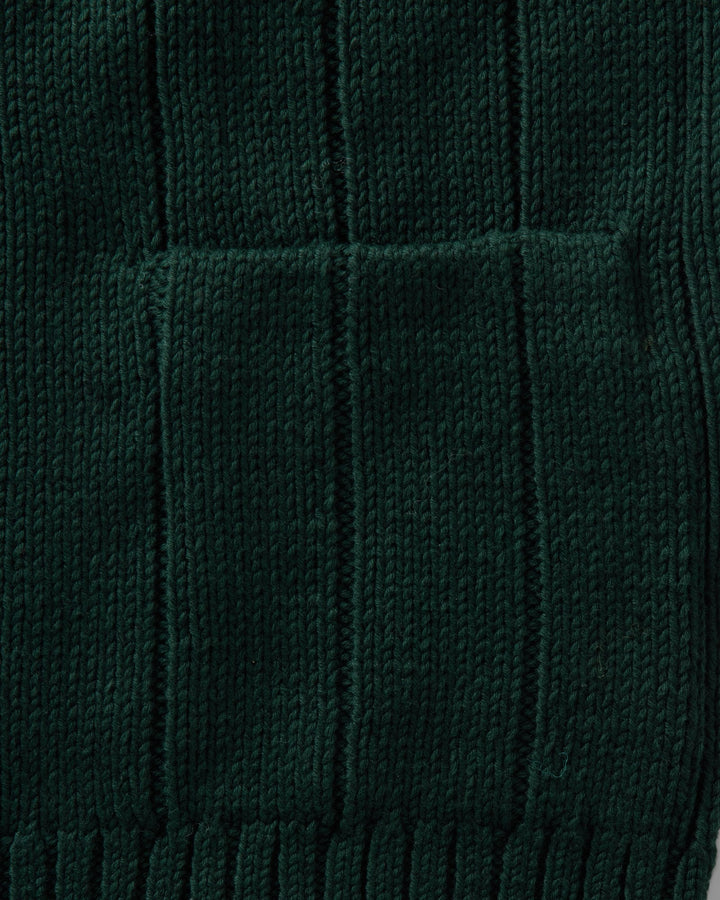 Taylor Stitch Trench Cardigan - Dark Forest Rib Linen