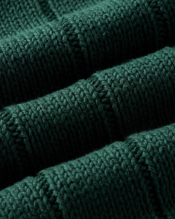 Taylor Stitch Trench Cardigan - Dark Forest Rib Linen