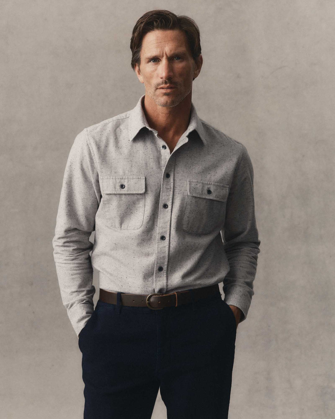 Taylor Stitch Yosemite Shirt - Mist Donegal