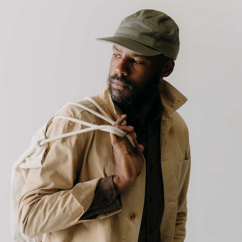Taylor Stitch The 5-Panel Cap - Field Olive Reverse Sateen