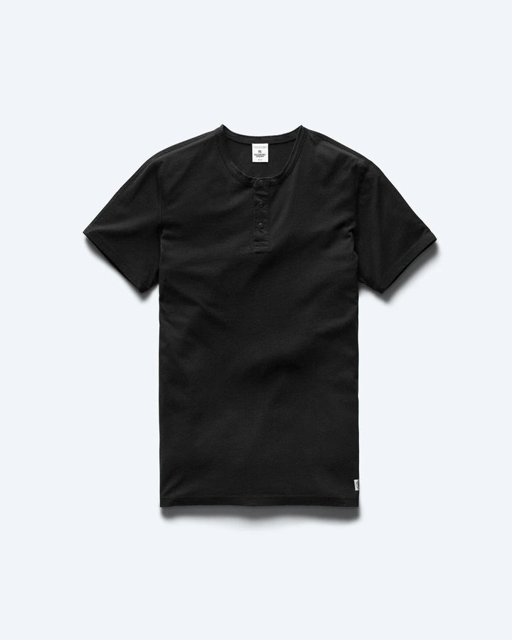 Reigning Champ Lightweight Jersey Henley - Black