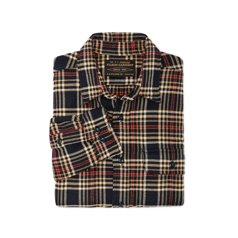 Filson Vintage Flannel Work Shirt - Navy Ivory Red