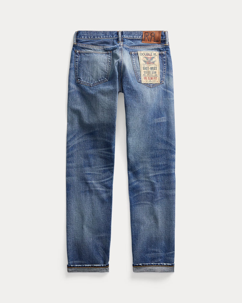 RRL Slim Fit Selvedge Jean - Hillsview Wash