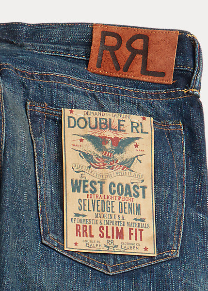 RRL Slim Fit Ridgecrest Selvedge Jean - West Coast