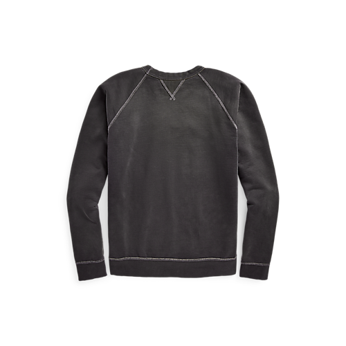 RRL Long-Sleeve Cotton French Terry Raglan Crewneck Black Indigo