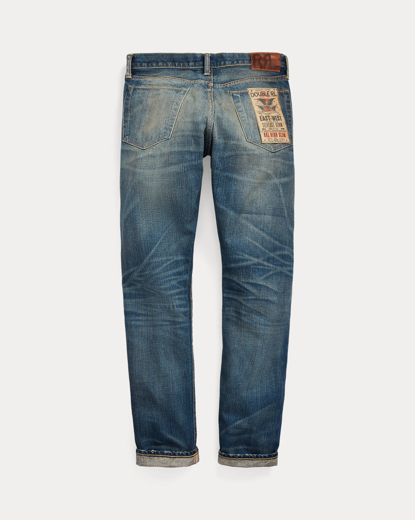 RRL High Slim Yosemite Selvedge Jean - Yosemite Wash