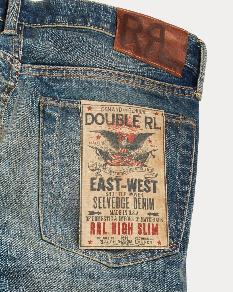 RRL High Slim Yosemite Selvedge Jean - Yosemite Wash