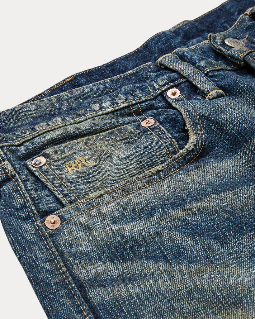 RRL High Slim Yosemite Selvedge Jean - Yosemite Wash