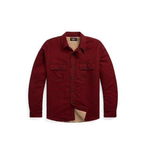 RRL Long-sleeve Lined Cotton Check Vermont Shirt - Red/Black