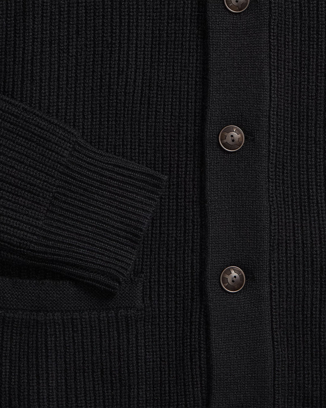 RRL Textured Cashmere Shawl-Collar Cardigan - Black