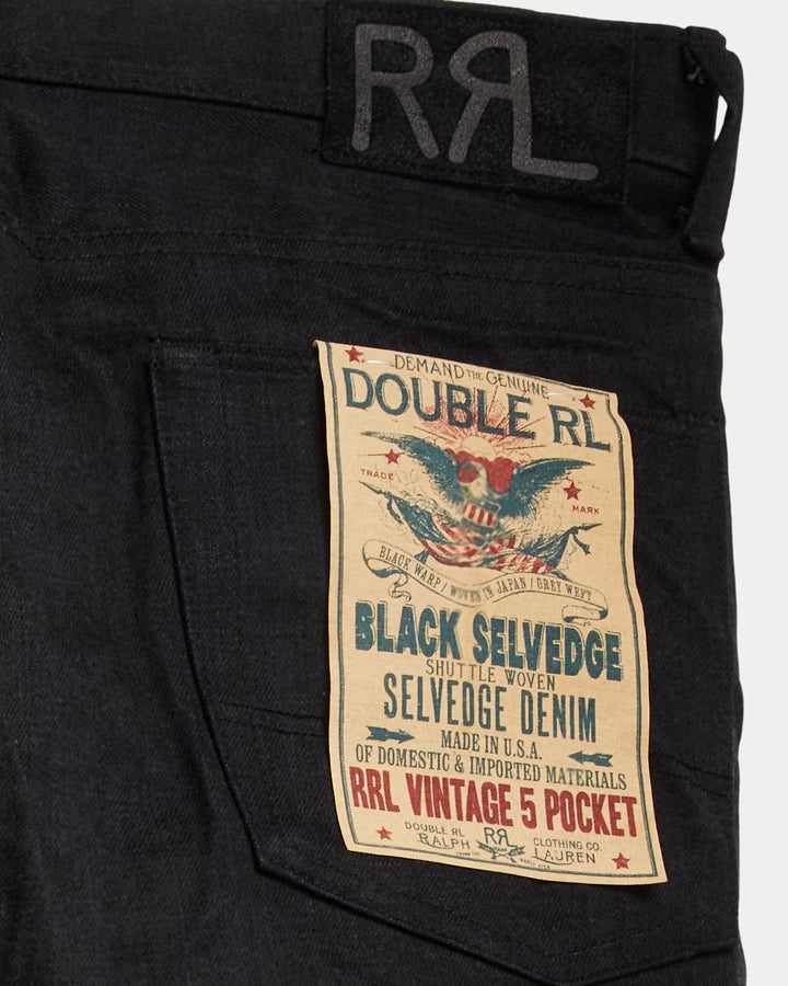 RRL Vintage 5-Pocket Selvedge Jean - Black On Black