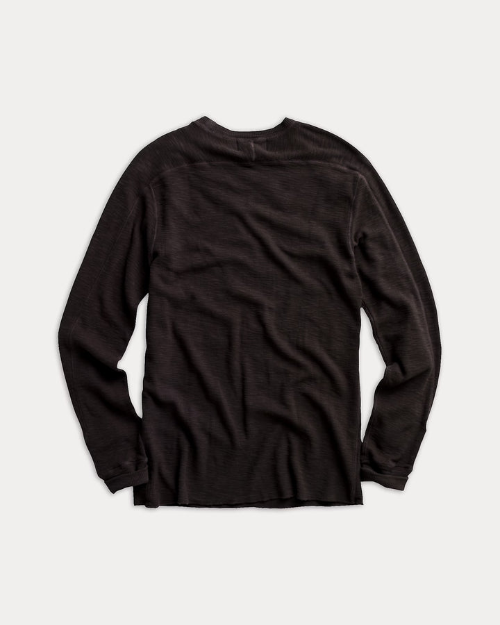 RRL Waffle-Knit Crewneck - Faded Black Canvas