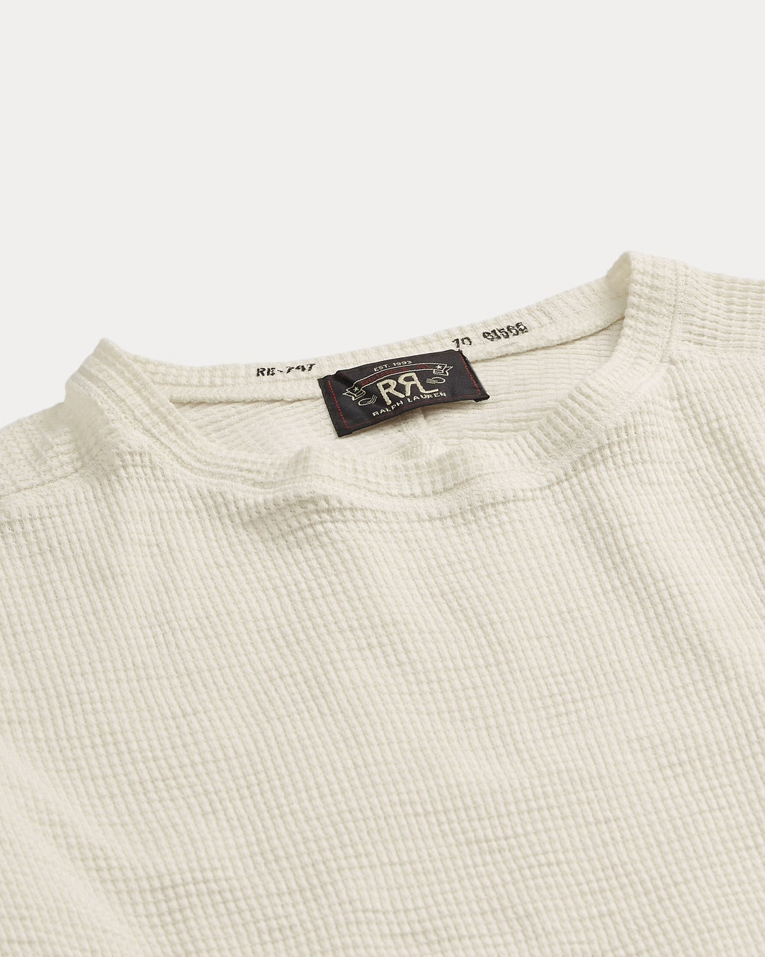 RRL Waffle-Knit Crewneck - Paper White