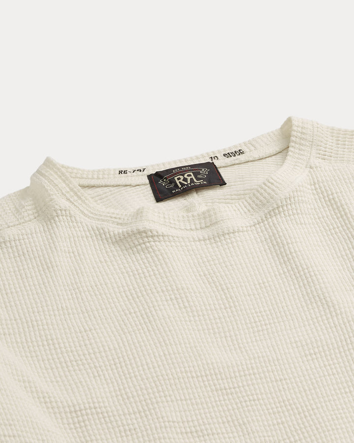 RRL Waffle-Knit Crewneck - Paper White