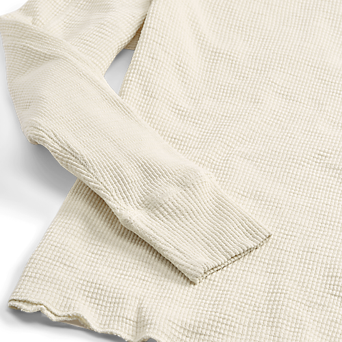 RRL Long-sleeve Textured Cotton Waffle Knit - Paper White