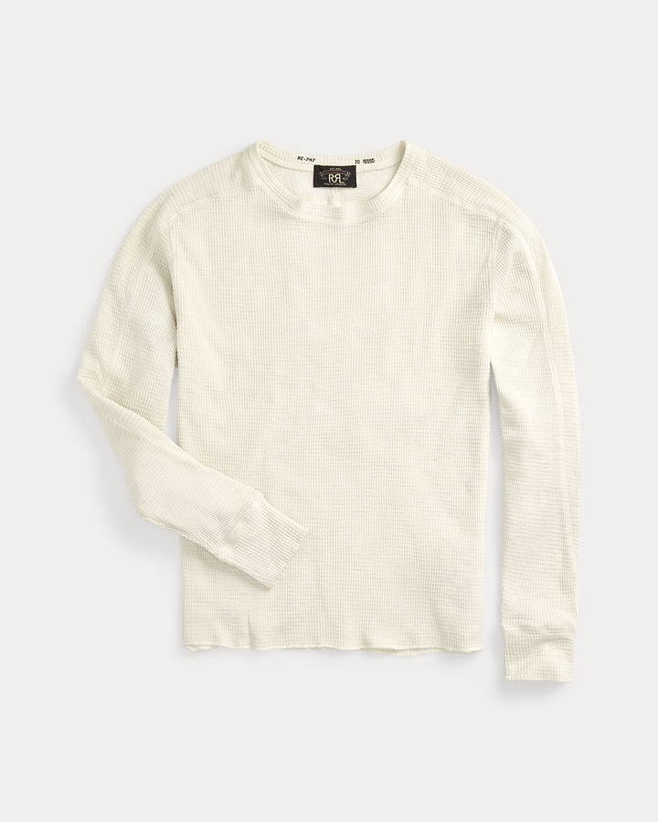 RRL Waffle-Knit Crewneck - Paper White