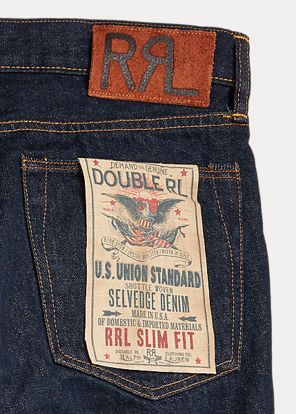 RRL Slim Fit Once-Washed Selvedge Jean - Union Standard