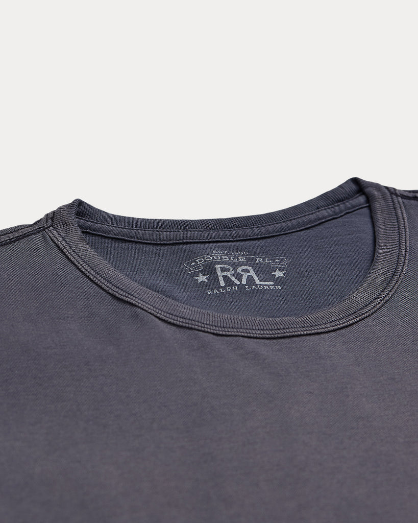 Garment-Dyed Pocket T-Shirt Blue