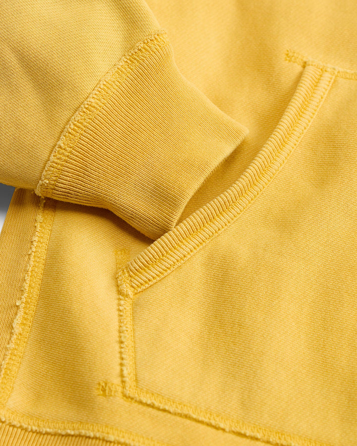 RRL Garment-Dyed Fleece Hoodie - Campus Yellow