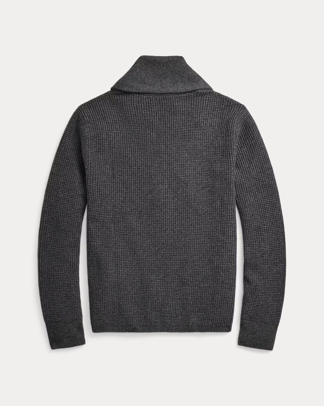 RRL Waffle-Knit Cashmere Cardigan - Dark Grey Heather