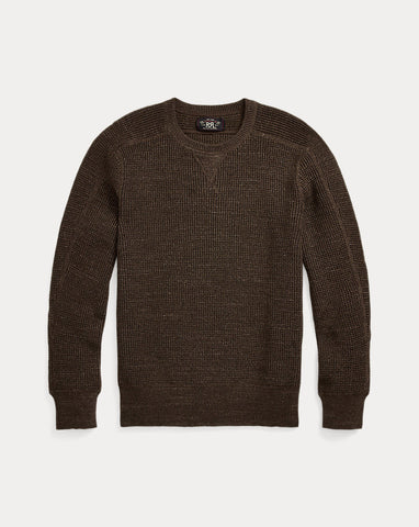 RRL Waffle-Knit Cotton-Wool Sweater - Dark Olive