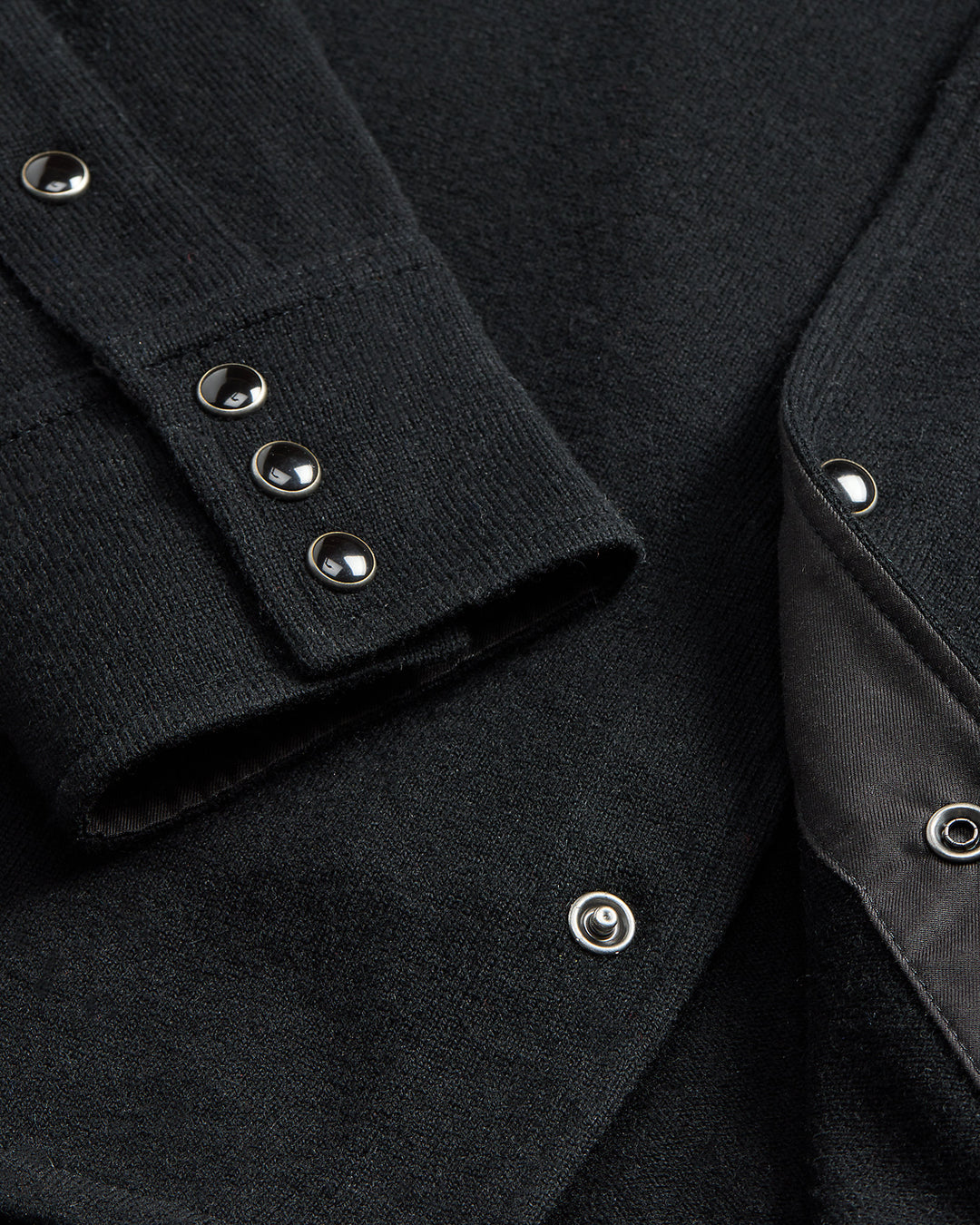 RRL Wool-Cashmere Western Shirt Sweater - Black