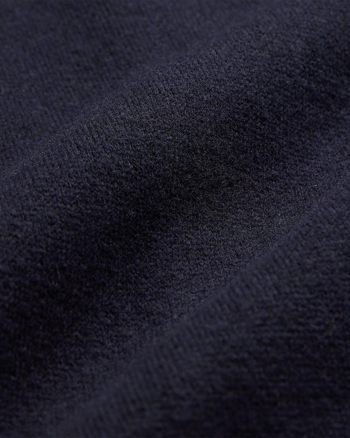 RRL Birdseye Jacquard Wool Workshirt Sweater - Navy