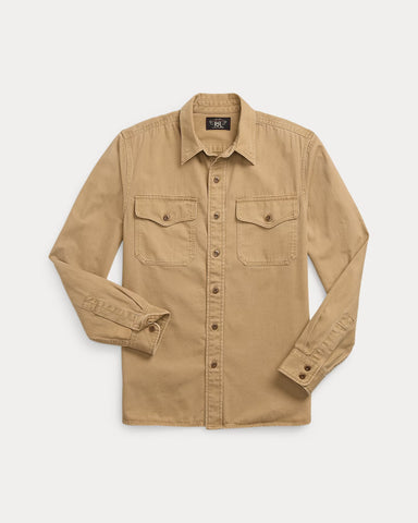 RRL Twill Workshirt - Faded Tan