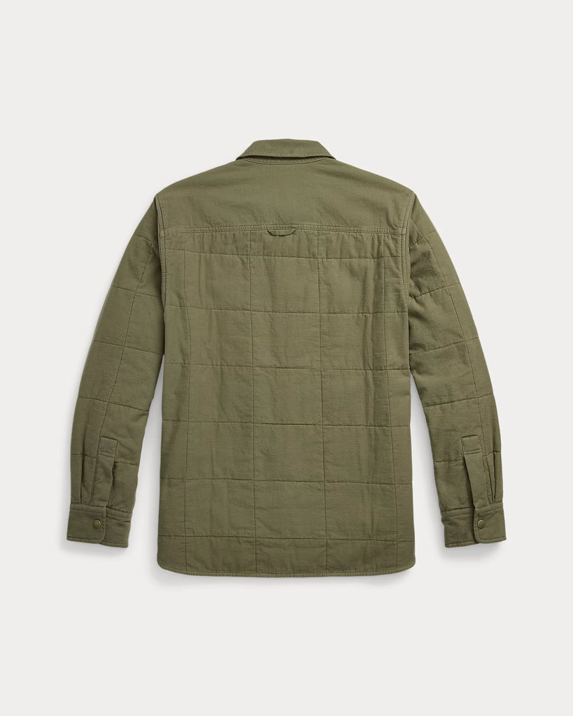 RRL Quilted Twill Shirt Jacket Olive Drab Berkeley Supply