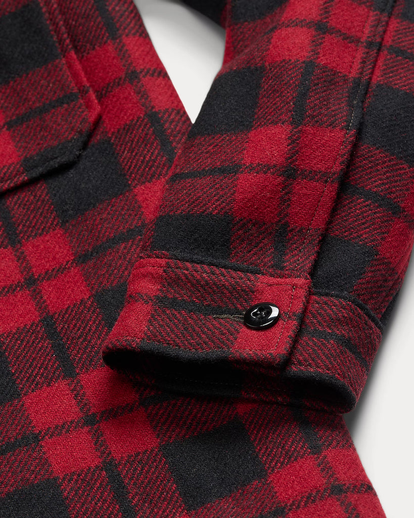 RRL Plaid Wool Twill Overshirt - Red/Black