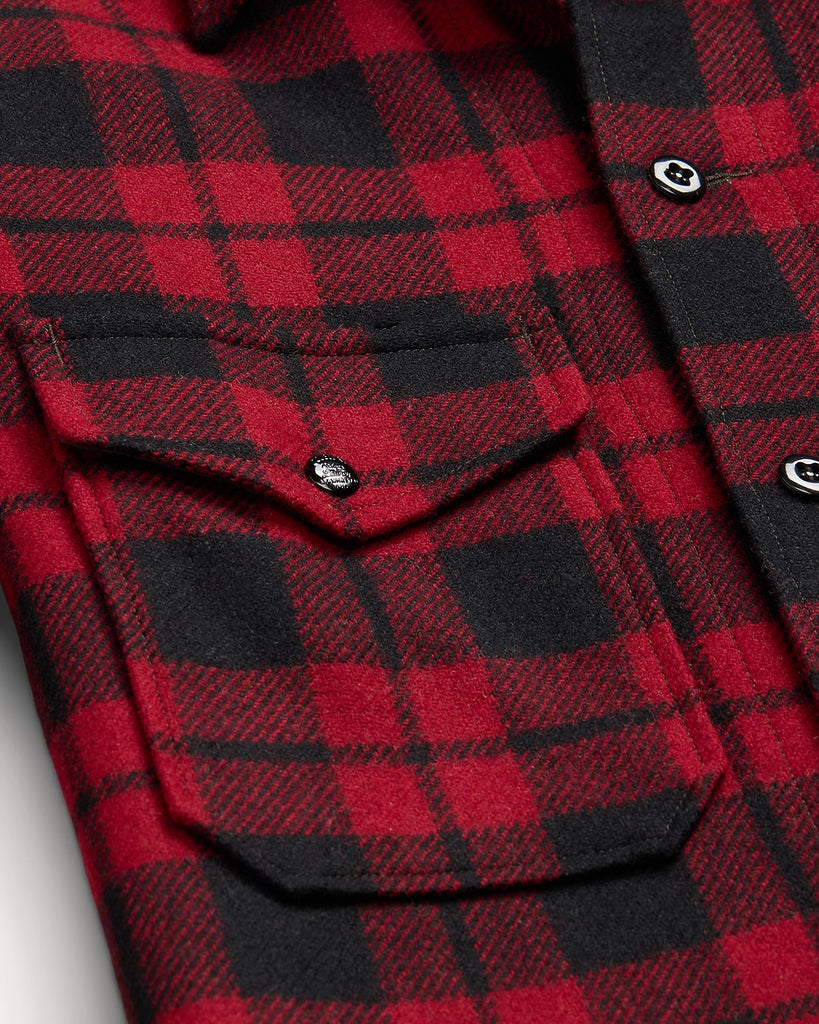 RRL Plaid Wool Twill Overshirt - Red/Black