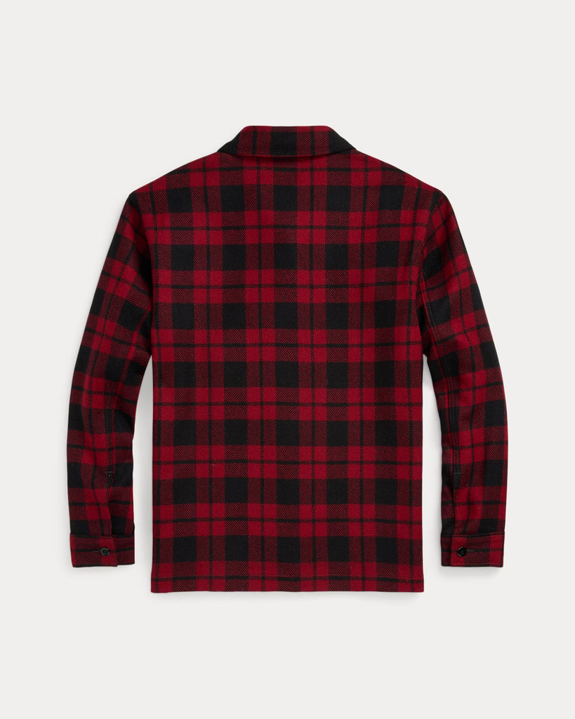 RRL Plaid Wool Twill Overshirt - Red/Black