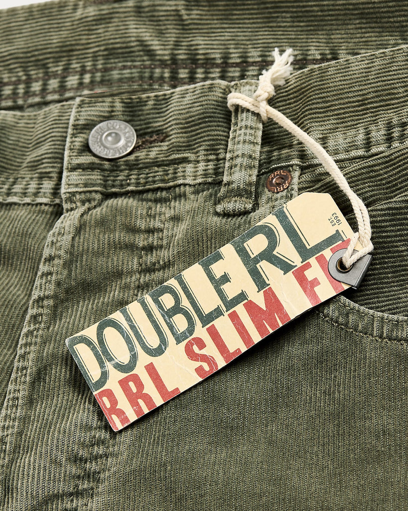 RRL Slim Fit Corduroy Pant - Olive