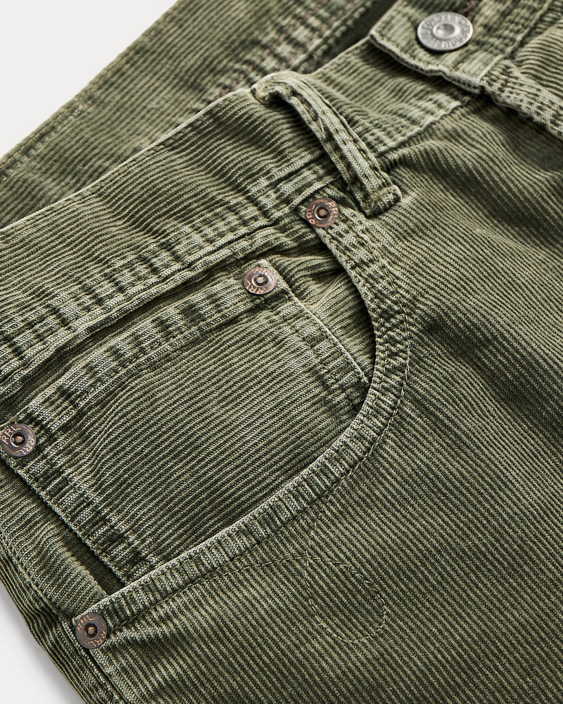 RRL Slim Fit Corduroy Pant - Olive