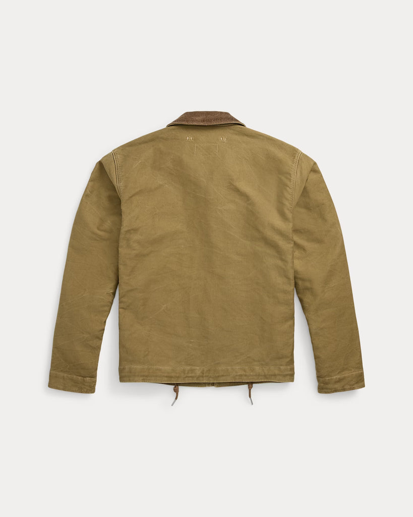 RRL Corduroy-Collar Cotton Deck Jacket - Khaki Drab