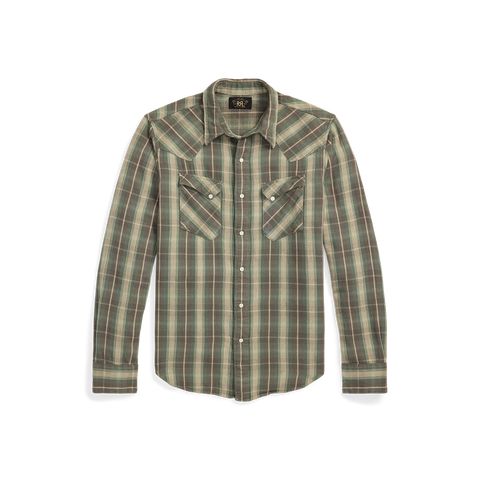 RRL Cotton Plaid - Green/Gray