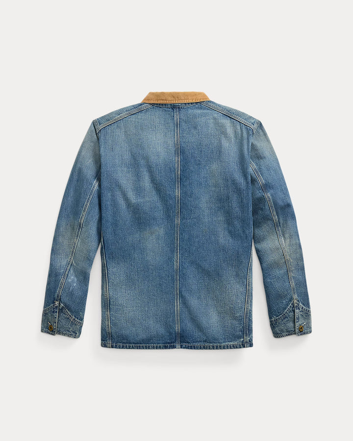 RRL Corduroy-Collar Indigo Denim Jacket - Wrightsville Wash RRL Corduroy-Collar Indigo Denim Jacket - Wrightsville Wash