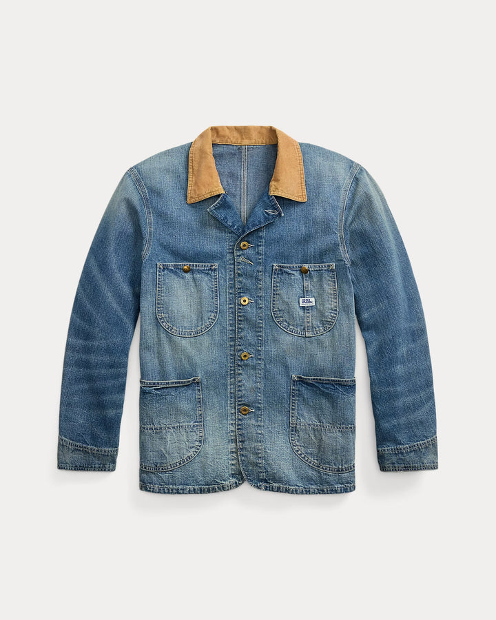RRL Corduroy-Collar Indigo Denim Jacket - Wrightsville Wash