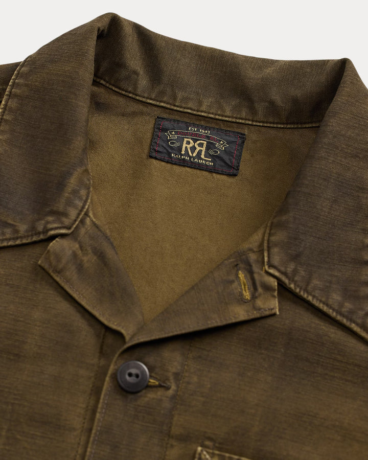 RRL Reverse-Sateen Overshirt - Washed Brown
