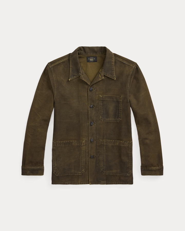 RRL Reverse-Sateen Overshirt - Washed Brown