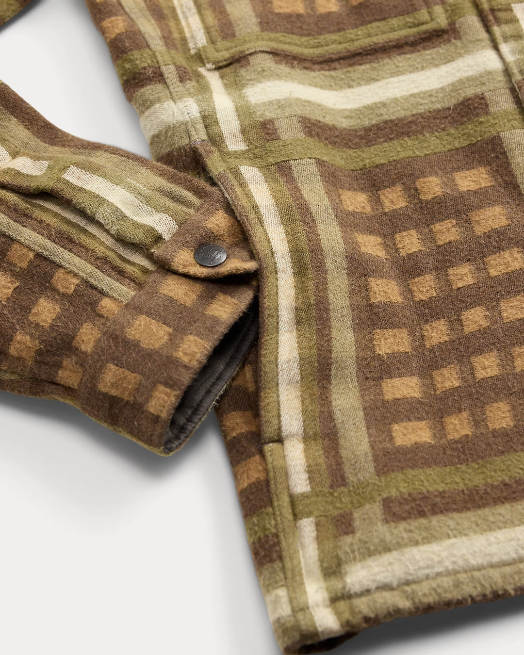 RRL Patterned Jacquard Overshirt - Brown Multi