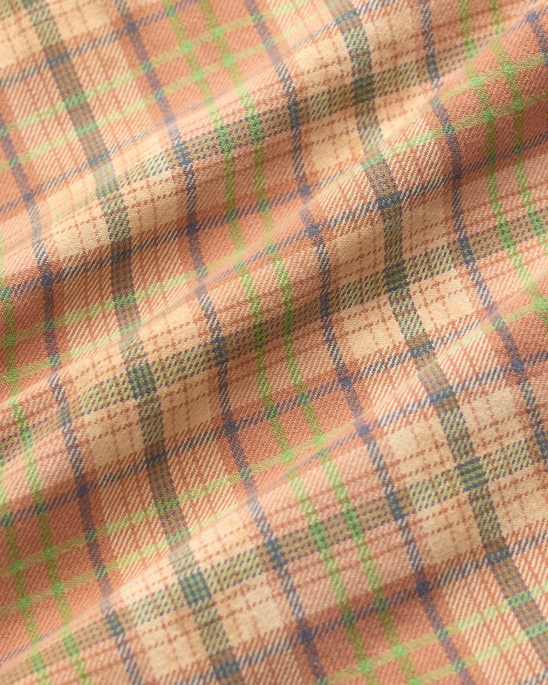 RRL Repaired Plaid Twill Camp Shirt - Orange Multi