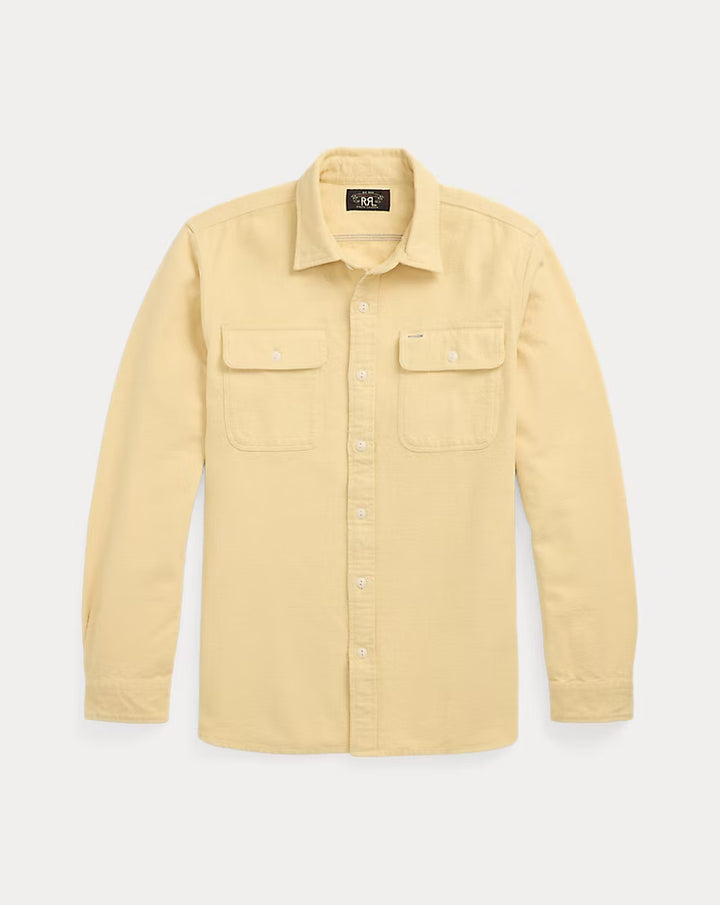 RRL Brushed Chamois Workshirt - Faded Yellow
