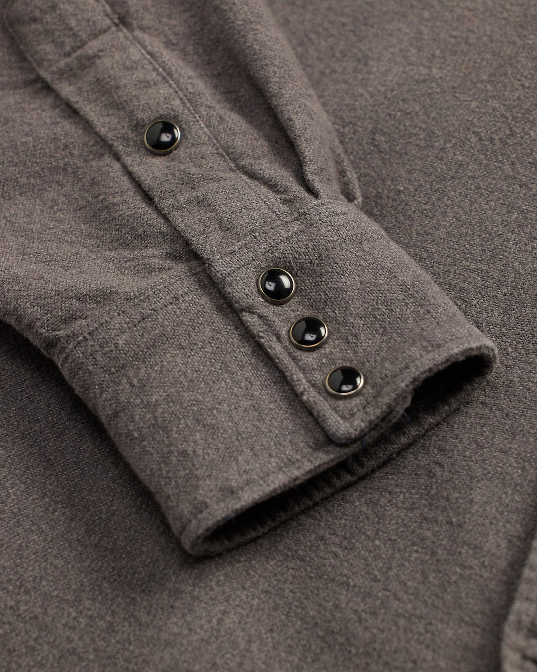 RRL Slim Fit Chamois Western Shirt - Heather Gray
