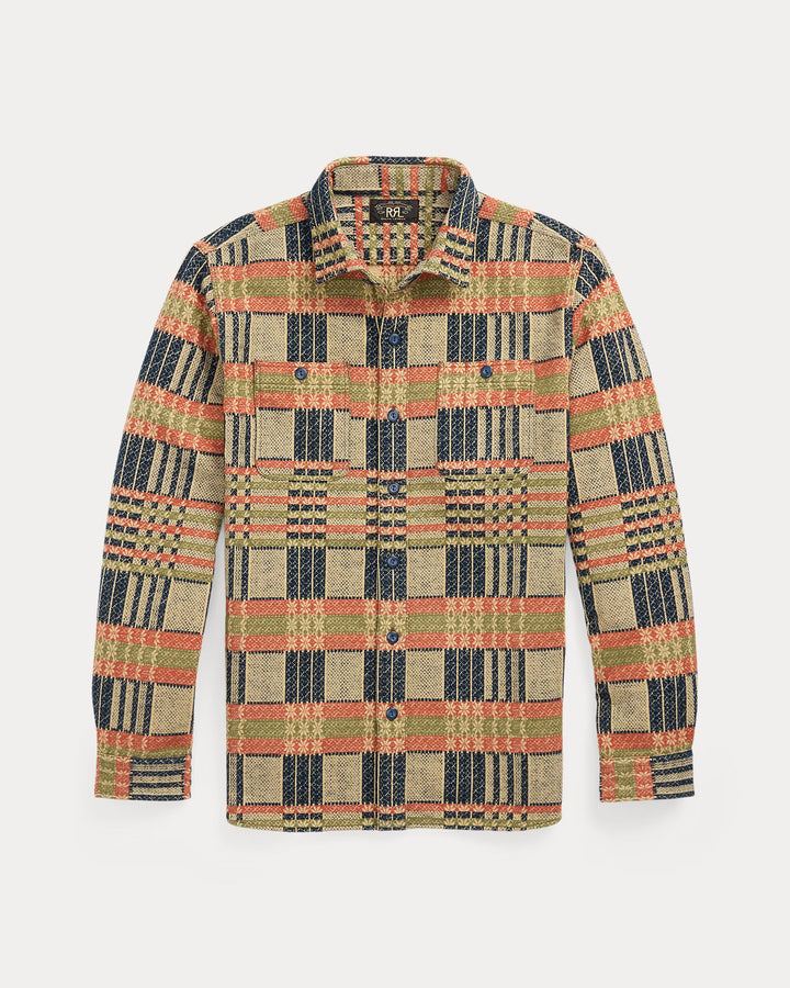 RRL Jacquard Workshirt - Navy Multi