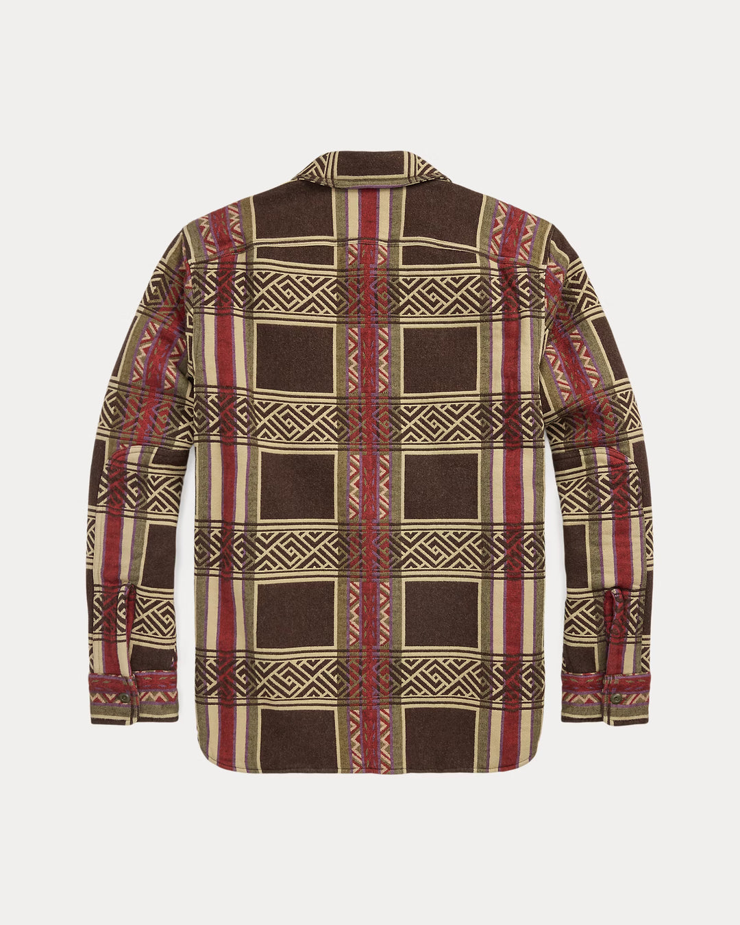 RRL Jacquard Overshirt - Brown/Olive