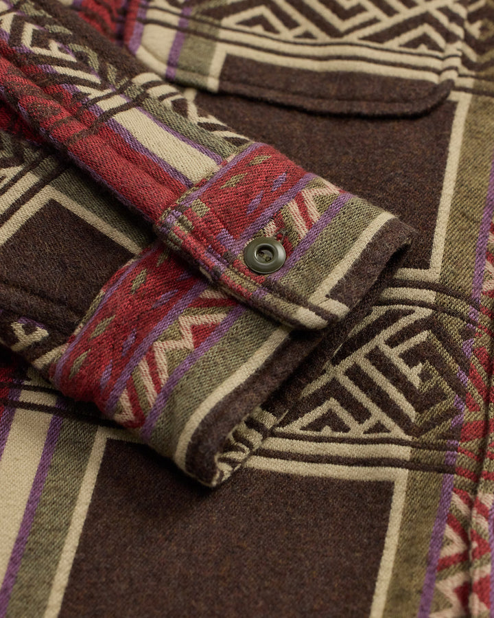 RRL Jacquard Overshirt - Brown/Olive
