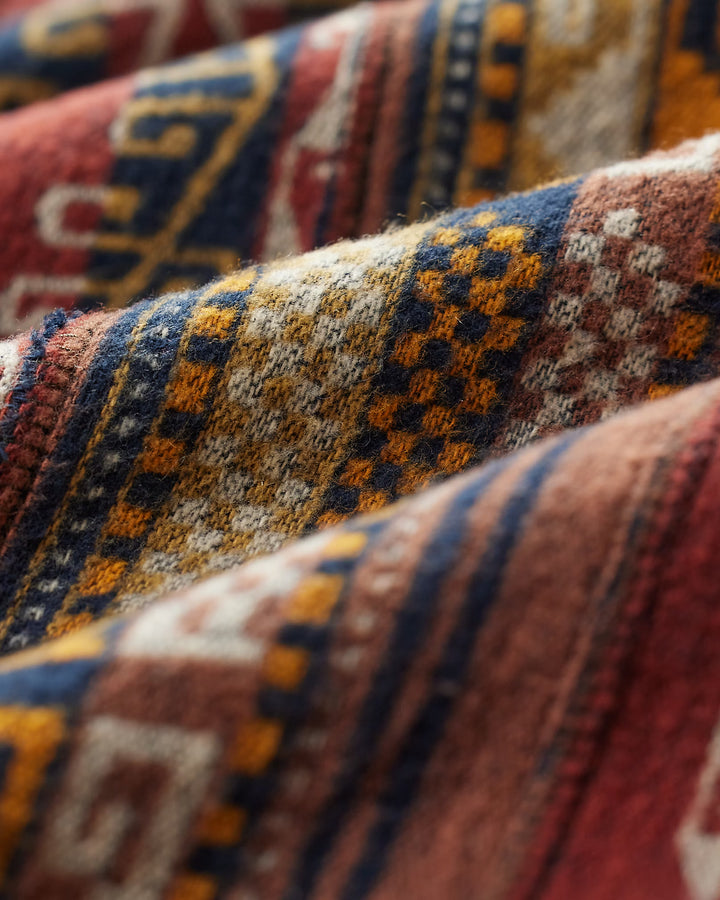RRL Patchwork Jacquard Workshirt - Red Multi