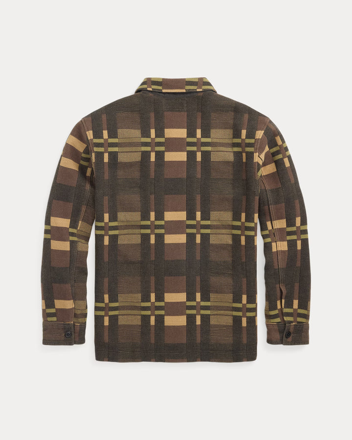 RRL Patterned Jacquard Overshirt - Purple/Black